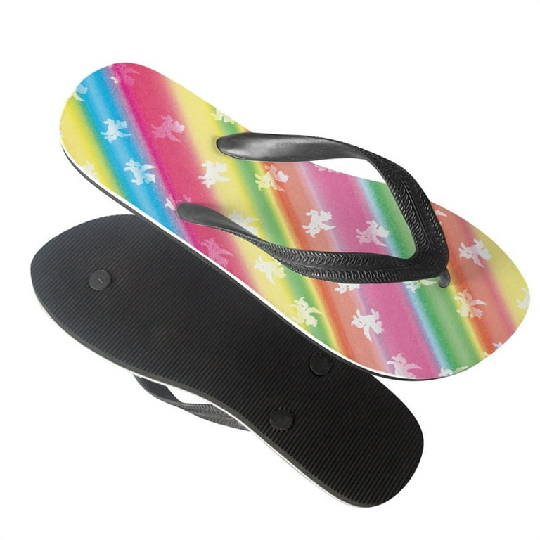 Bivenant Store Summer Women's Flip-flops Sandals Rainbow Pegasus