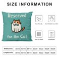 thumbnail image 5 of JEUXUS  Reserved for The Cat Colorful Word Throw Waist Pillow Case Cushion Cover Decor for Sofa Kitty Lover,Cat Lover Gifts, Funny Cat Pillow Cover, Cat Mom Gifts for Women, Gifts Cat Lady, 5 of 5