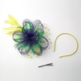 thumbnail image 1 of Tiara nupcial de malla, sombrero de copa pequeño, accesorios para el cabello Jockey Club, 1 of 5