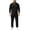Black, variant on Delconic Mens Casual Cotton Linen Two Piece Set Long Sleeve Collared Pullover Top and Drawstring Straight Leg Pants Outfit Army Green L
