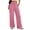Red, variant on Yungyresw Gingham Pants Women Elastic Drawstring Waist Lightweight Casual Pants Straight Wide Leg Plaid Lounge Trousers Deep Green L