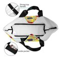 thumbnail image 4 of Pofeuu 90s Audio Tape Print Reusable Grocery Bags - Washable, Foldable, Packable Tote, Large Handles, Heavy Duty, Zippered Top Pouch, 4 of 8