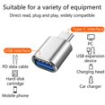 thumbnail image 3 of Tipo C macho a usb 3,0 hembra adaptador conector de alta velocidad Otg cable convertidor, plata, 11 Feliz Sencillez, 3 of 5