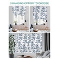 thumbnail image 4 of Blue Fruit Tie Up Curtains for Windows 63 Inch Length Balloon Curtains Kitchen Adjustable Balloon Window Shade Vintage Plant Nature Botanical Flower Floral Tie Up Bathroom Curtain Window 46"x63", 4 of 6