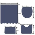 thumbnail image 3 of SINGES Waterproof Animal Traditional Multi-Pattern Soft Flannel Bath Rugs, 708" x 708", 4 Count, 3 of 9