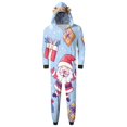 thumbnail image 5 of Daddy Romper For Christmas Family Matching Pajamas Print Long Sleeve Zipper Jumpsuit Soft Casusal Sleepwear Features, 5 of 6