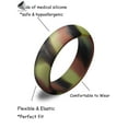 thumbnail image 4 of PULLIMORE Mens Silicone Rings 8mm Wide Wedding Rubber Bands for Athletes Sports Workout Gym (Size 9), 4 of 9