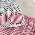 thumbnail image 7 of KPOPLK Toddler Girl Summer Outfit Ice Embroidered Sleeveless Smocked Tops Ruffled Gingham Shorts(Pink_1,5-6 Years), 7 of 7