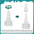 thumbnail image 4 of 100pcs 24/410 Squeeze Bottle Caps Clear Bottles Cap Replacement 0.9 Inch ID Plastic Bottle Squeezing Heads Plastic Twist Caps for DIY, 4 of 9