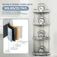 thumbnail image 2 of Corner Shower Caddy Standing - 4 Tier Acrylic Shower Organizer with Soap Holder, Aluminium Corner Shelf Standing for Bathroom, 2 of 7