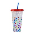 thumbnail image 3 of Flash Deals! Nomeni Kitchen Cups Creative Water Cup Love Cup Pp Plastic Straw Cup Love Plastic Transparent Straw Cup 710Ml Cold Temperature Sensitive Plastic Cup C, 1Pc Cup, 3 of 5