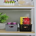 thumbnail image 4 of Plastic Storage Basket, Set of 6 (Black, Gray), 4 of 7