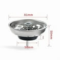 thumbnail image 2 of FLINT- 2 Pack Kitchen Sink Basket Strainer Stainless Steel And Drain Stopper Fits Most, 2 of 5