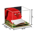thumbnail image 2 of Acrylic Basketball Hat or Cap Display Case with Mirror, Pink Risers and Wood Base (A006-PNR), 2 of 2