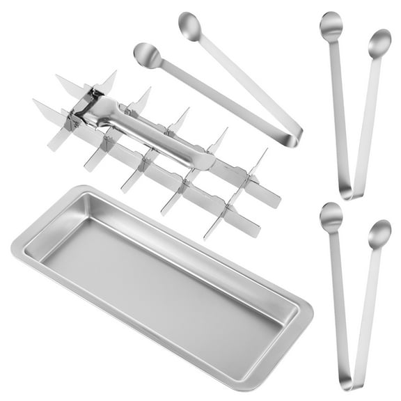 Ikoopy 18 Slots Stainless Steel Ice Cube Tray with Release Handle and Removable Slots Multipurpose Ice Tray for Bars and Kitchens DIY Dishwasher Safe