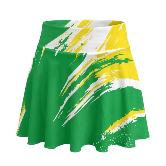 HELLHERO Polyester Spandex Blend Tennis Skirt for Golf Workout Training Pickleball, High Waisted Golf Skirts with Built-in Shorts, Pleated Athletic Skort for Women