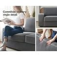 thumbnail image 2 of VANACC Sofa, Sofa Chair with Storage Ottoman, Modern Sofa with Cup Holders & USB Charging Ports, Deep Seat Couch for Living Room(Ash Grey Corduroy), 2 of 5