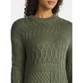 thumbnail image 5 of Time and Tru Women’s and Women’s Plus Mixed Stitch Sweater, Midweight, Sizes XS-4X, 5 of 6