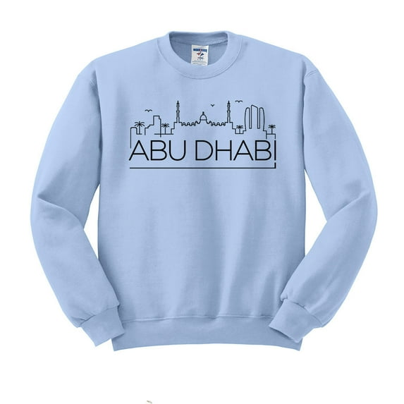 Skyline Abu Dhabi Sweatshirt Unisex 2X-Large Light Blue