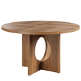 thumbnail image 4 of EDTara Round 47" Kitchen Table, Compact Dining Table With Stable Pedestal Base for 4–6 In Dining Room or Apartment, 4 of 4