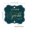 thumbnail image 7 of Inkdotpot Real Gold Foil Bracket Shape Paper Hang Tags Let Love Sparkle Wedding Favor Tags Pack Of 50, 7 of 7