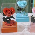 thumbnail image 4 of Rosa eterna real preservada en forma de corazón en acrílico transparente para su cumpleaños de San Valentín, 4 of 5