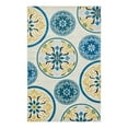 thumbnail image 3 of Unique Loom Outdoor Modern Collection Area Rug - Circles (5' x 8' Rectangle Cream/Black), 3 of 10