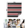 thumbnail image 4 of Black Red Striped Cloth Napkins Set of 8 Reusable Dinner Napkins, Horizontal Lines Simple Minimalist Cocktail Napkin Washable Table Napkins for Wedding/Holiday Party/Baby Shower 20"x20", 4 of 7