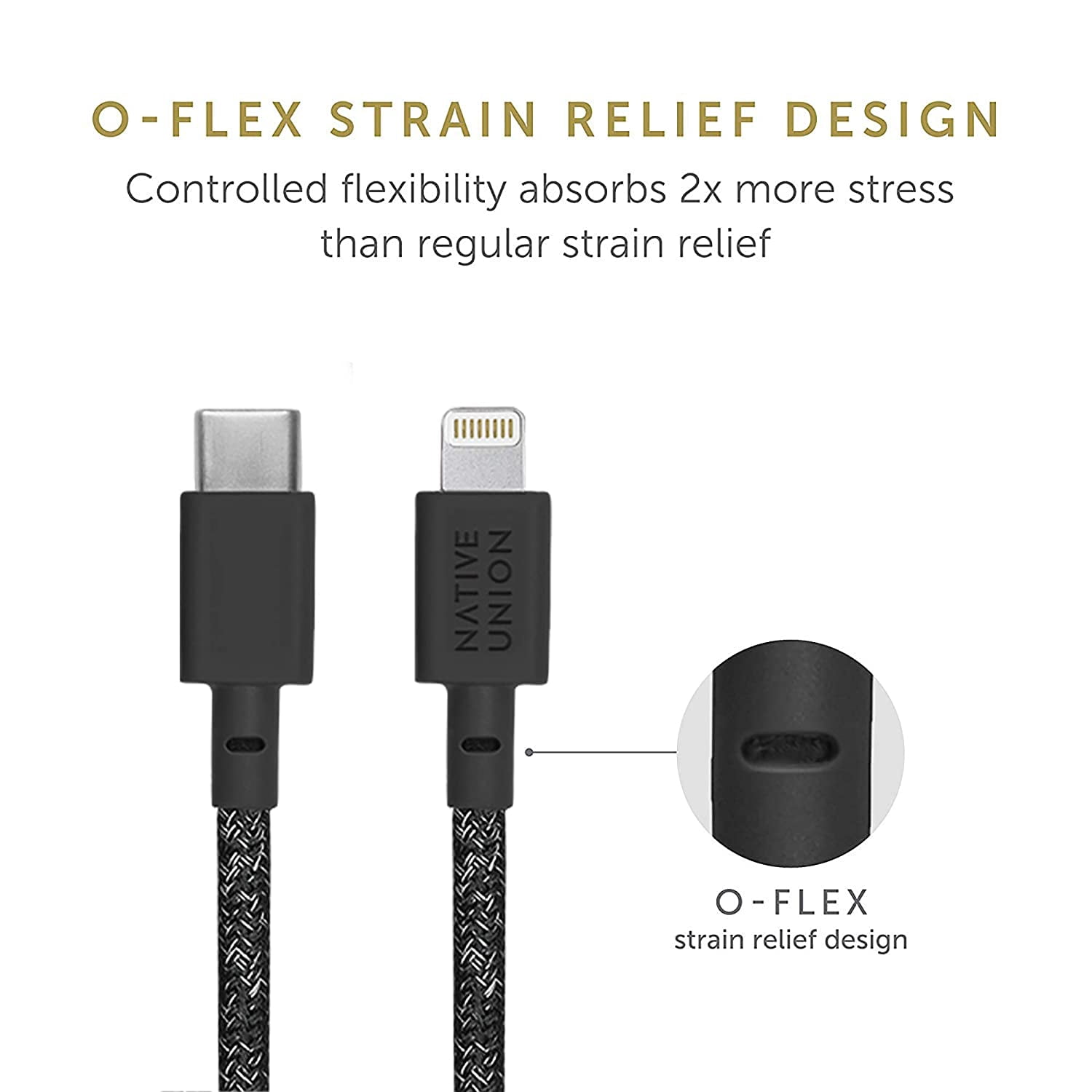 Native Union Belt Cable XL USB-C - 10ft Ultra-Strong Reinforced Charging Cable for iPhone 13 and earlier(Cosmos)