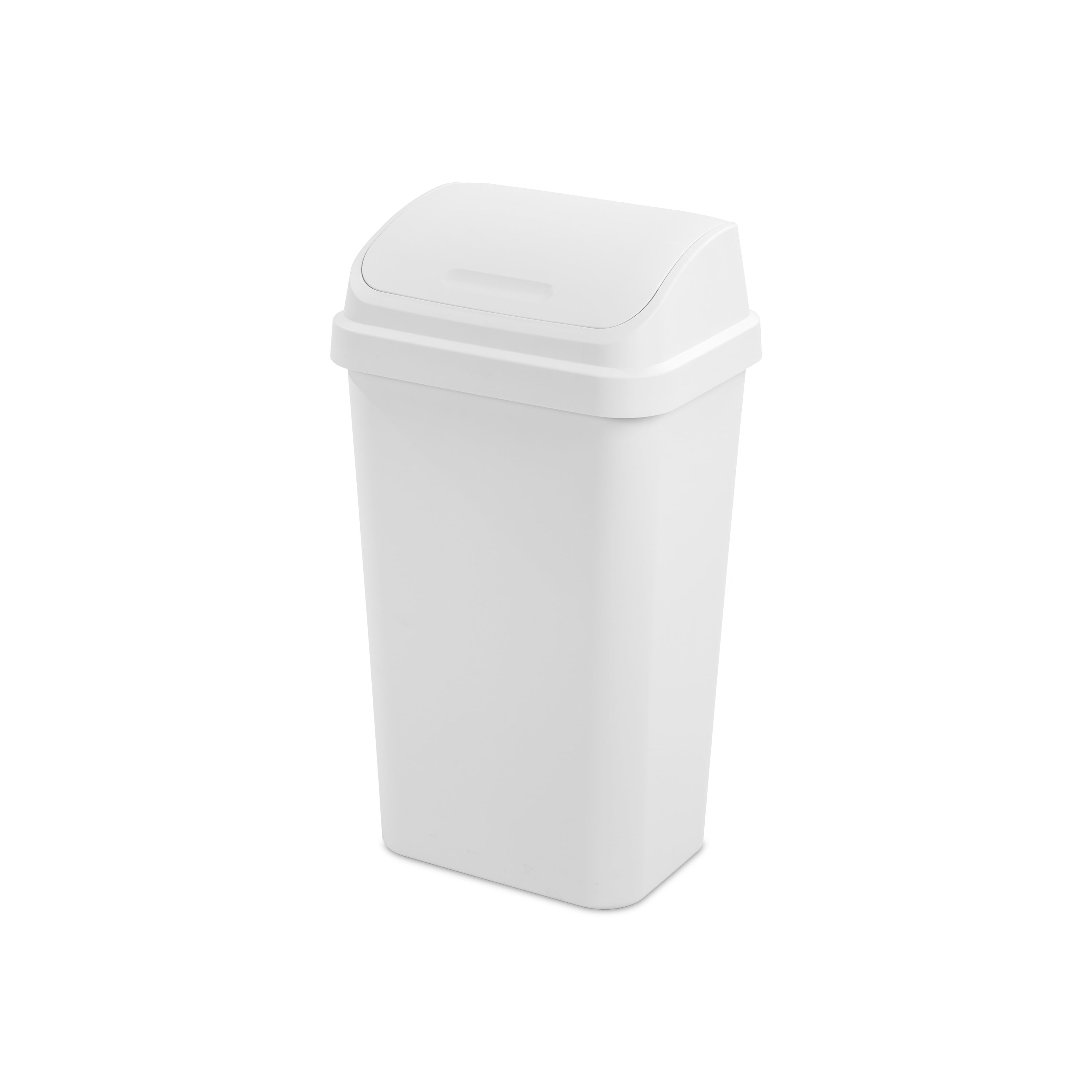 Sterilite 13 Gal Swing Top Lidded Wastebasket Kitchen Trash Can, White (8  Pack), 1 Piece - Kroger