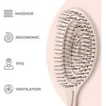 thumbnail image 3 of Ninabella Detangling Hair Brush for Women & Men – Spiral Hairbrush for Straight & Curly Hair, No-Pull Styling – Cream, 3 of 7