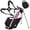 Black+White+Red, variant on Sturdum Golf Stand Bag Lightweight Carry Bag with 7-Way Dividers, Cooler Pocket, Adjustable Shoulder Strap, 900D Weather-Resistant Fabric for Men Women