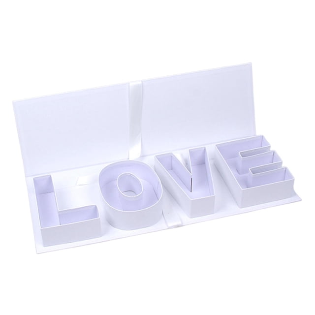 Caja de regalo vacía para flores, cartón, contenedor versátil multiusos, regalos para el Día de Navidad. Blanco