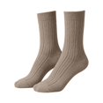 thumbnail image 2 of Yuanlong Womens Crew Socks Knit Socks Autumn And Winter Solid Ribbed Cozy Everyday Casual Wear Hosiery, 2 of 5