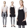 thumbnail image 3 of TOPTIE Chef Apron for Kitchen Cooking Waiter/Waitress Apron with Adjustable Strap and 3 Pockets-Black, 3 of 7