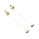 thumbnail image 4 of 1 par de aretes anti-perdidos Pendientes de mariposas con soporte de auriculares, 4 of 4