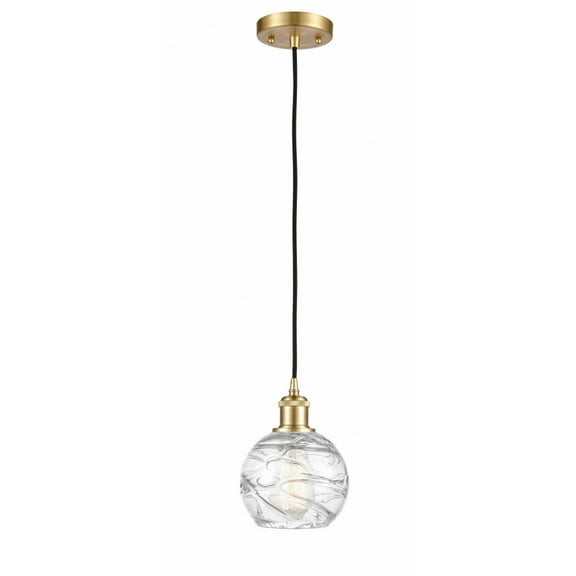 Innovations 516-1P-SG-G1213-6-LED Small Deco Swirl 1 Light Mini Pendant part of the Ballston Collection, Satin Gold