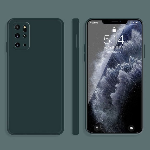 For Samsung Galaxy S20 Solid Color Imitation Liquid Silicone Straight Edge Dropproof Full Case