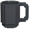 thumbnail image 3 of Creative Build-on Brick Drinking Mug - BPA-free Plastic Cup, Holds 12 Ounces Coffee, Tea, Juice (Black) by SciencePurchase, 3 of 5