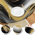 thumbnail image 4 of Black Marble Gold Wave Pattern Round Fitted Tablecloth with Elastic Edge,Dining Table Cover Waterproof,Outdoor Round Tablecloth for Camping,Dining,Indoor and Outdoor, 4 of 7