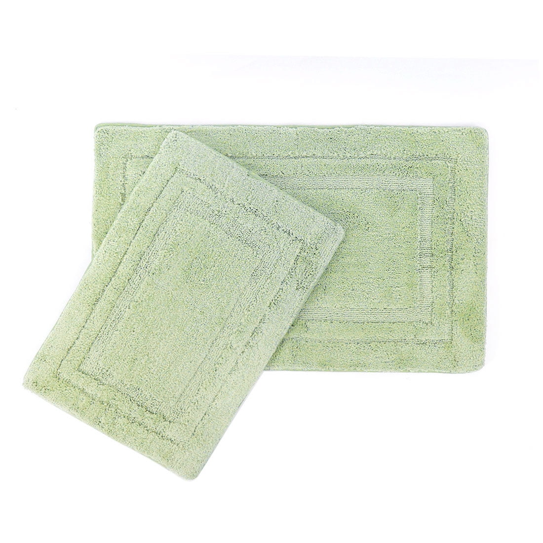 2 Piece Non Slip Bath Rug Set Bath Mat Bathroom Rugs Green Walmart Canada