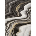 thumbnail image 4 of Well Woven Werrick Grey & Gold Striated Marble Pattern Area Rug 3'11" x 5'3", 4 of 7