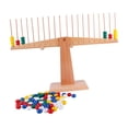 thumbnail image 4 of Balanza de madera para contar, juguetes de matemáticas, juguete para la percepción visual, Montessori Cuentas de arco iris, 4 of 9