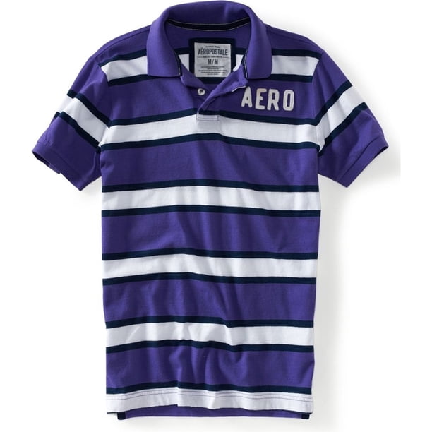 Polo de Rugby a rayas Aeropostale Morado XXL Polo Rugby