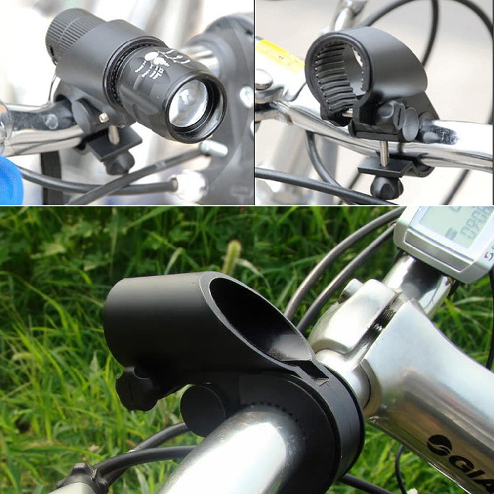 Black Mount Bicycle Flashlight LED Torch Holder Clip Universal Bike Mount Clamp 
