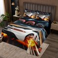 thumbnail image 2 of Erosebridal Teens Racing Car Coverlet Set King,Extreme Sports Bedding Set,Fast Car Decor,Ultra Soft,3 Pieces, 2 of 5