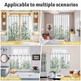 thumbnail image 6 of Wildflower Leaf Kitchen Curtains 63 Inch Length, Green Floral Botanical White Watercolor Grommet Top Bedroom Living Room Curtains, Light Filtering Cafe Curtain Drapes 2 Panels Set 104''x63'', 6 of 9