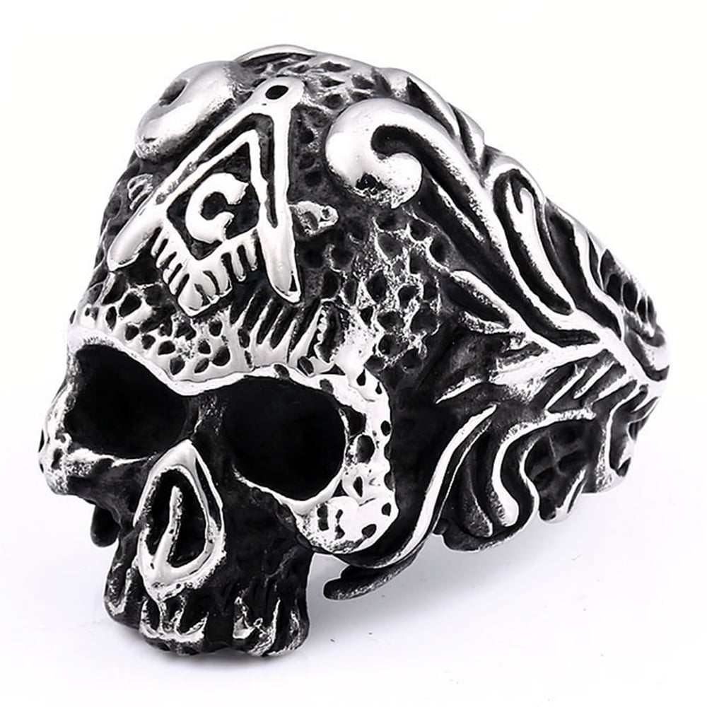 ZMY Home Stainless Steel Alien Design Ring - Hypoallergenic Metal Statement Jewelry - View #3