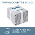 thumbnail image 2 of TOWN & COUNTRY BASICS 6-Piece Assorted Waffle Woven Terry Stripe Set, 2 Bath Towel, 2 Hand Towel, 2 Washcloth, 100% Cotton, Quick Dry, Gray, 2 of 6
