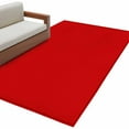 thumbnail image 2 of Christmas Red 2.7x5 Area Rugs, Farmhouse Solid Red Color Modern Art Non-Skid Rubber Backing Large Rectangle Rugs - Living Room Bedroom Home Office, Indoor Floor Mat Carpets Washable Rug, 2 of 9